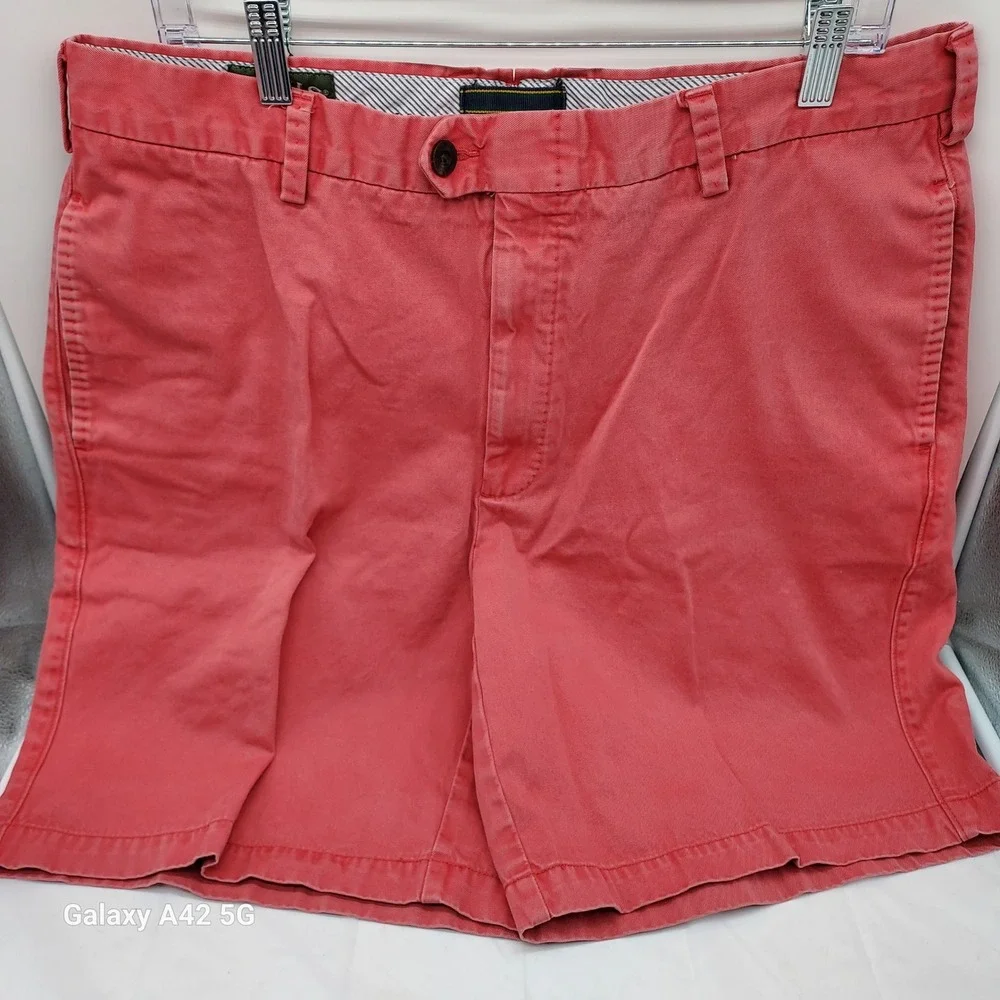 Orvis Men`s Red Cotton‎ Pleated Shorts Size 36